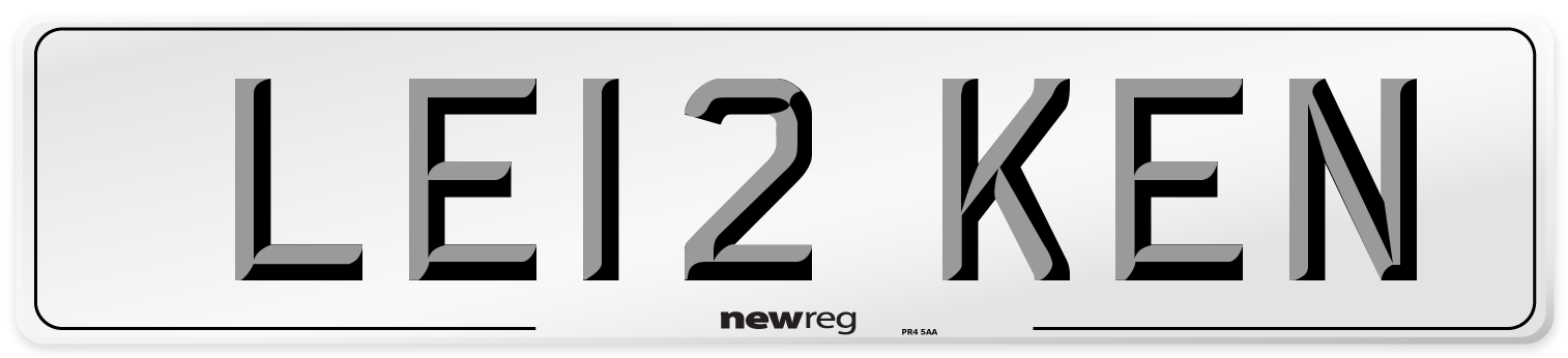 LE12 KEN Number Plate from New Reg
